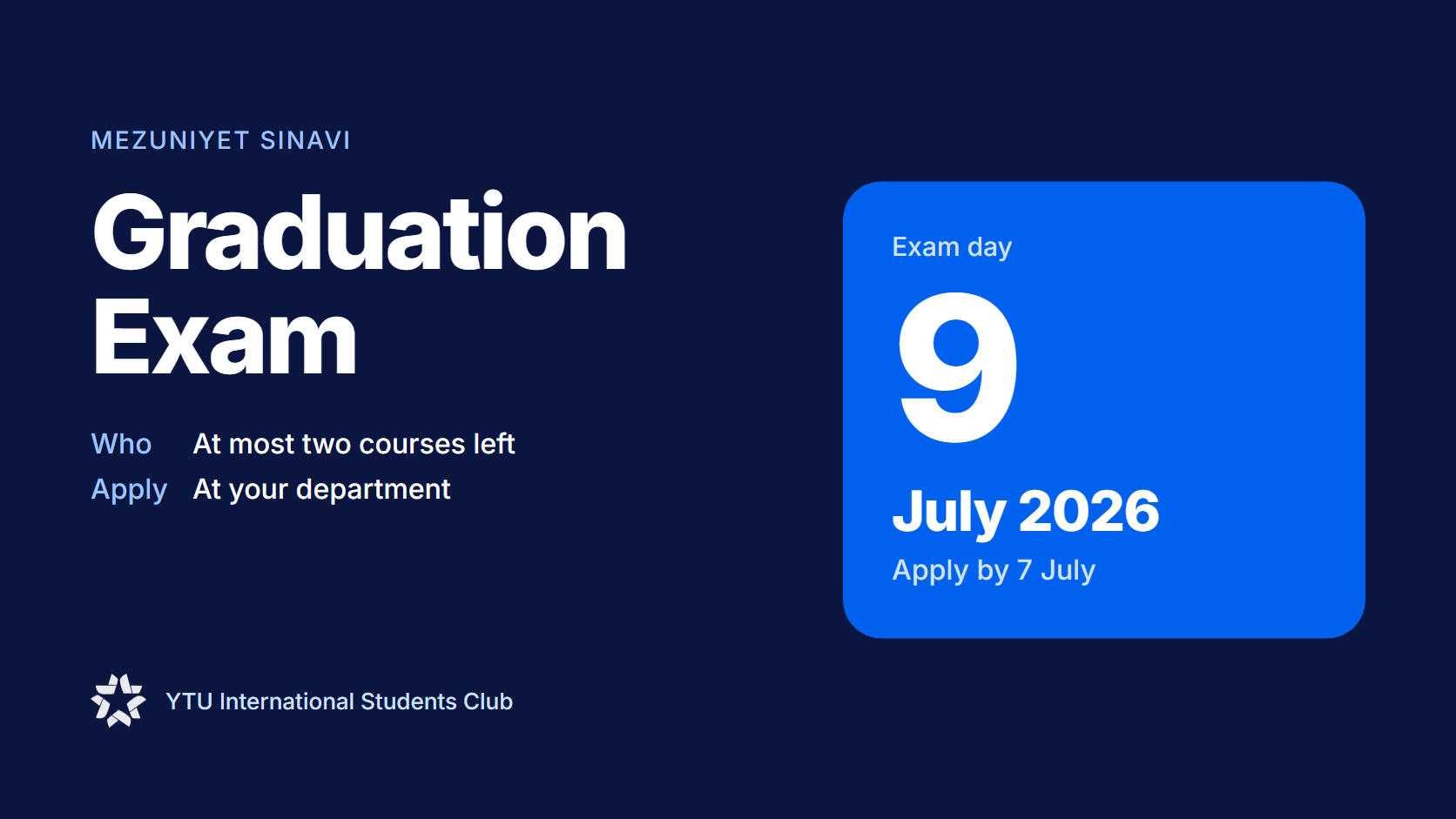 YTÜ Graduation Exam (Mezuniyet Sınavı) Guide